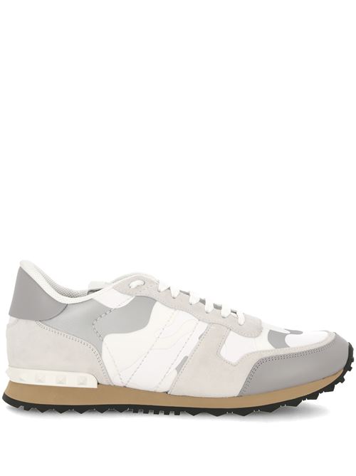 white/grey panelled design suede panels camouflage print Valentino Garavani | 5Y2S0723MQV74B